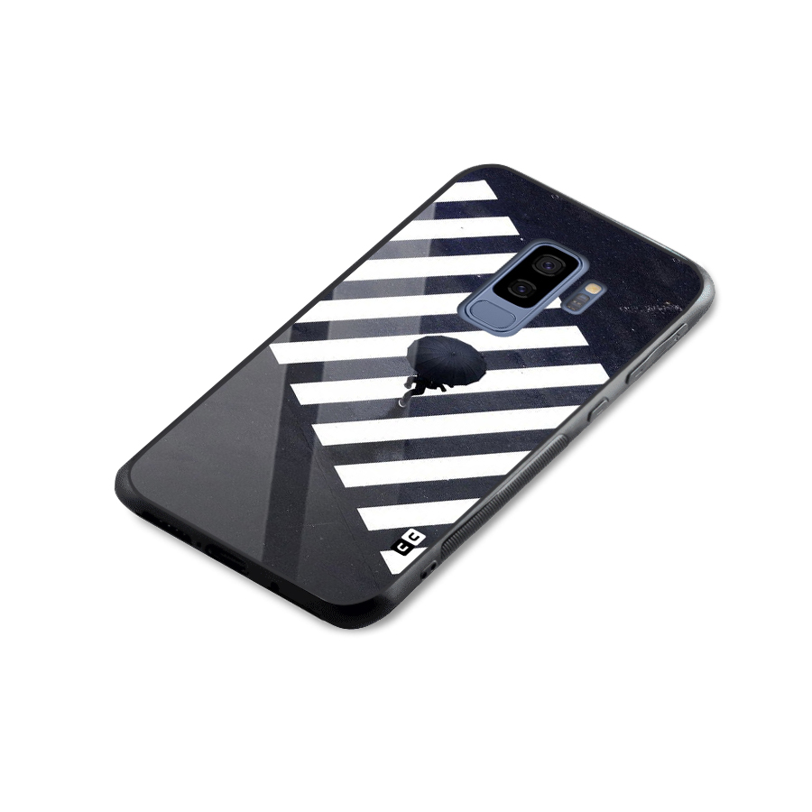 Zebra Walking Glass Back Case for Galaxy S9 Plus