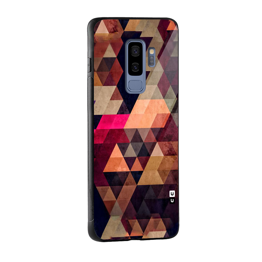 Abstract Beauty Triangles Glass Back Case for Galaxy S9 Plus