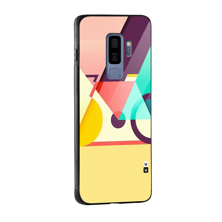 Abstract Cycle Glass Back Case for Galaxy S9 Plus
