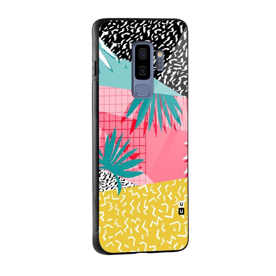 Abstract Grass Hues Glass Back Case for Galaxy S9 Plus