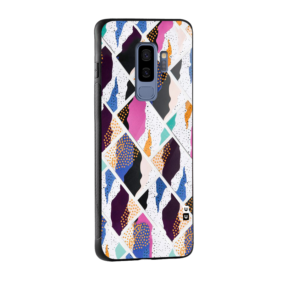 Abstract Polka Glass Back Case for Galaxy S9 Plus
