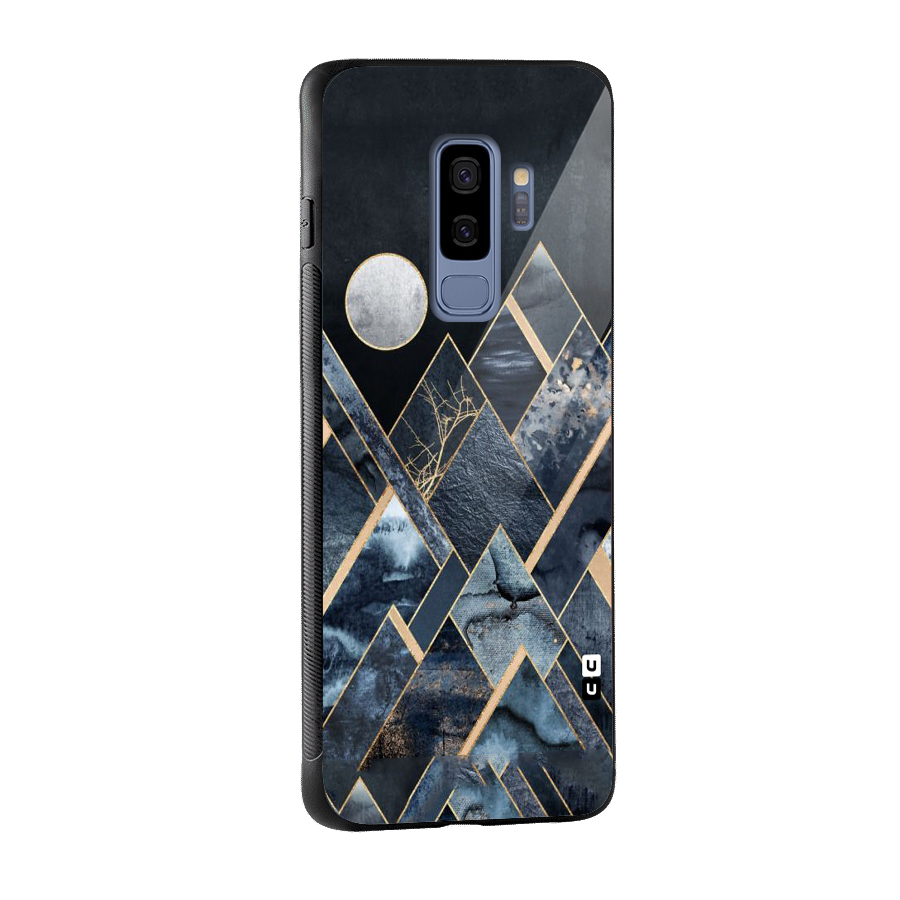 Abstract Scenic Design Glass Back Case for Galaxy S9 Plus