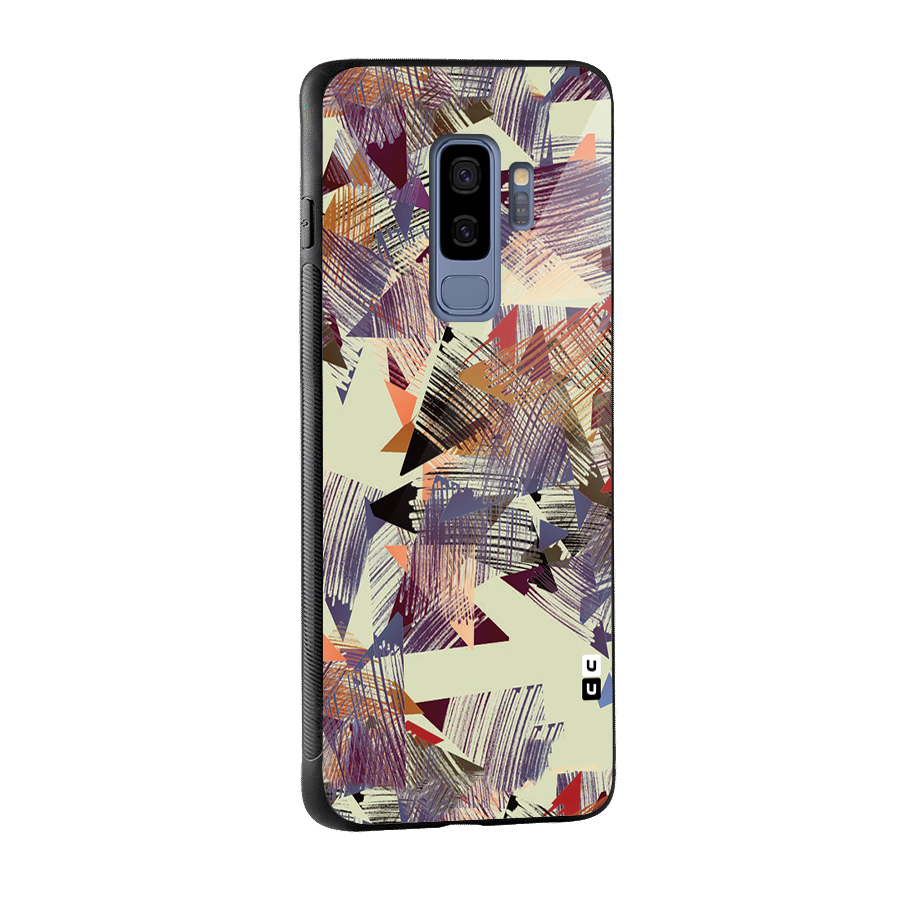 Abstract Sketch Glass Back Case for Galaxy S9 Plus