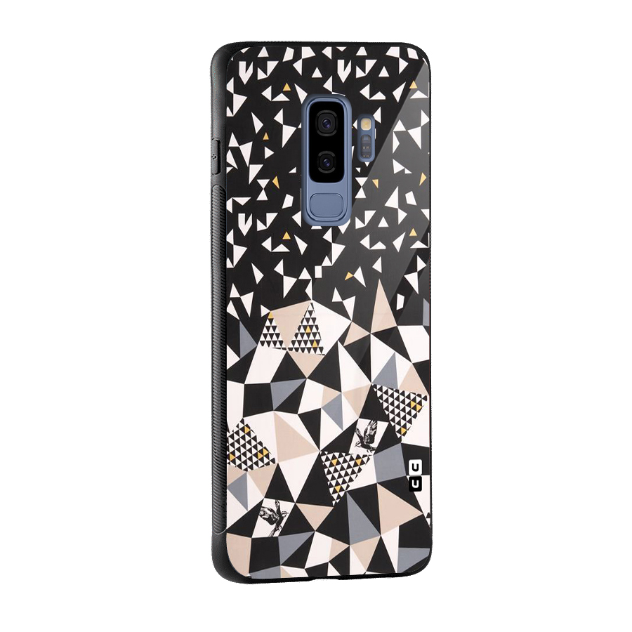 Abstract Varied Triangles Glass Back Case for Galaxy S9 Plus