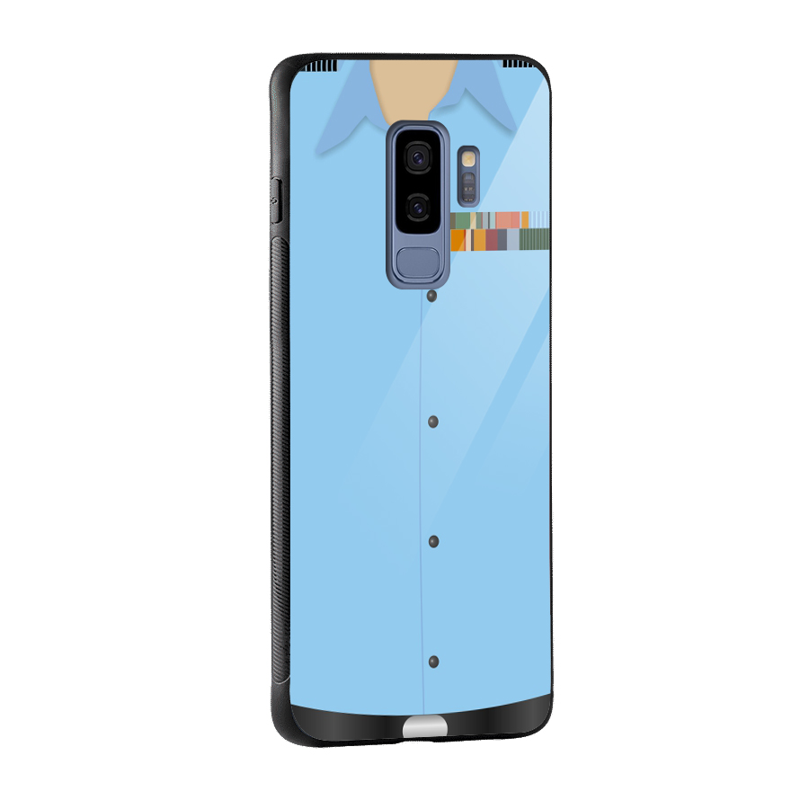 Air Force Uniform Glass Back Case for Galaxy S9 Plus