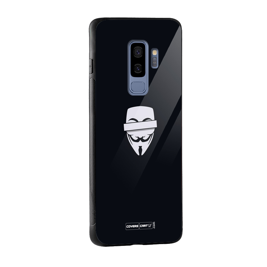 Anonymous Mask Glass Back Case for Galaxy S9 Plus