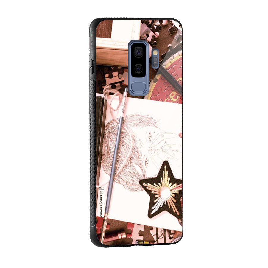 Artistic Messy Glass Back Case for Galaxy S9 Plus