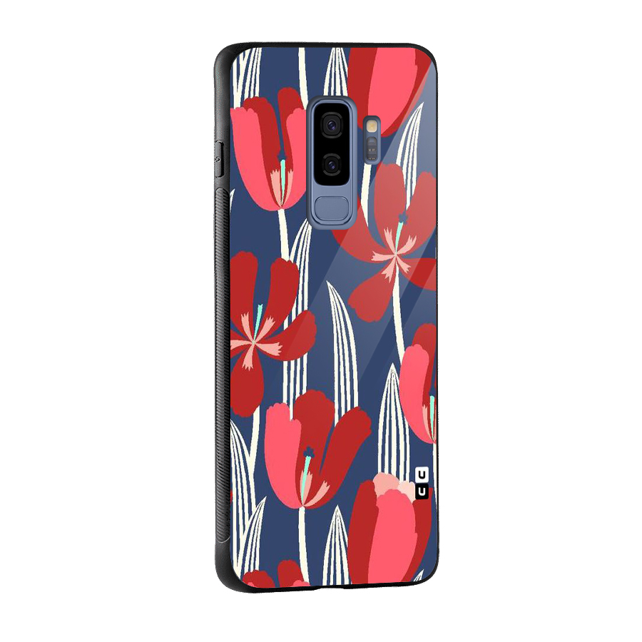 Artistic Tulips Glass Back Case for Galaxy S9 Plus
