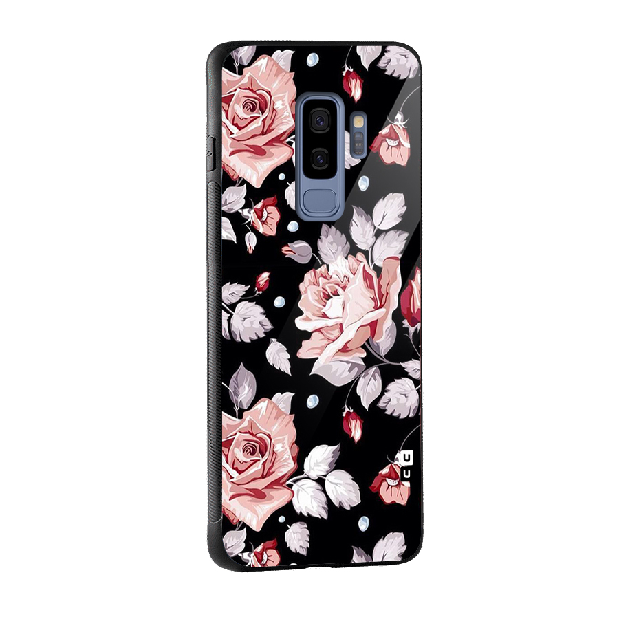 Artsy Floral Glass Back Case for Galaxy S9 Plus