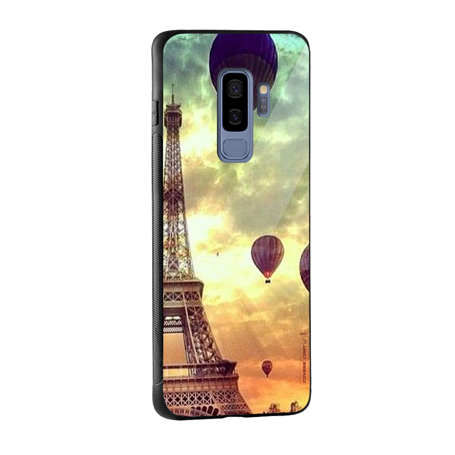 Artsy Hot Balloon And Tower Glass Back Case for Galaxy S9 Plus