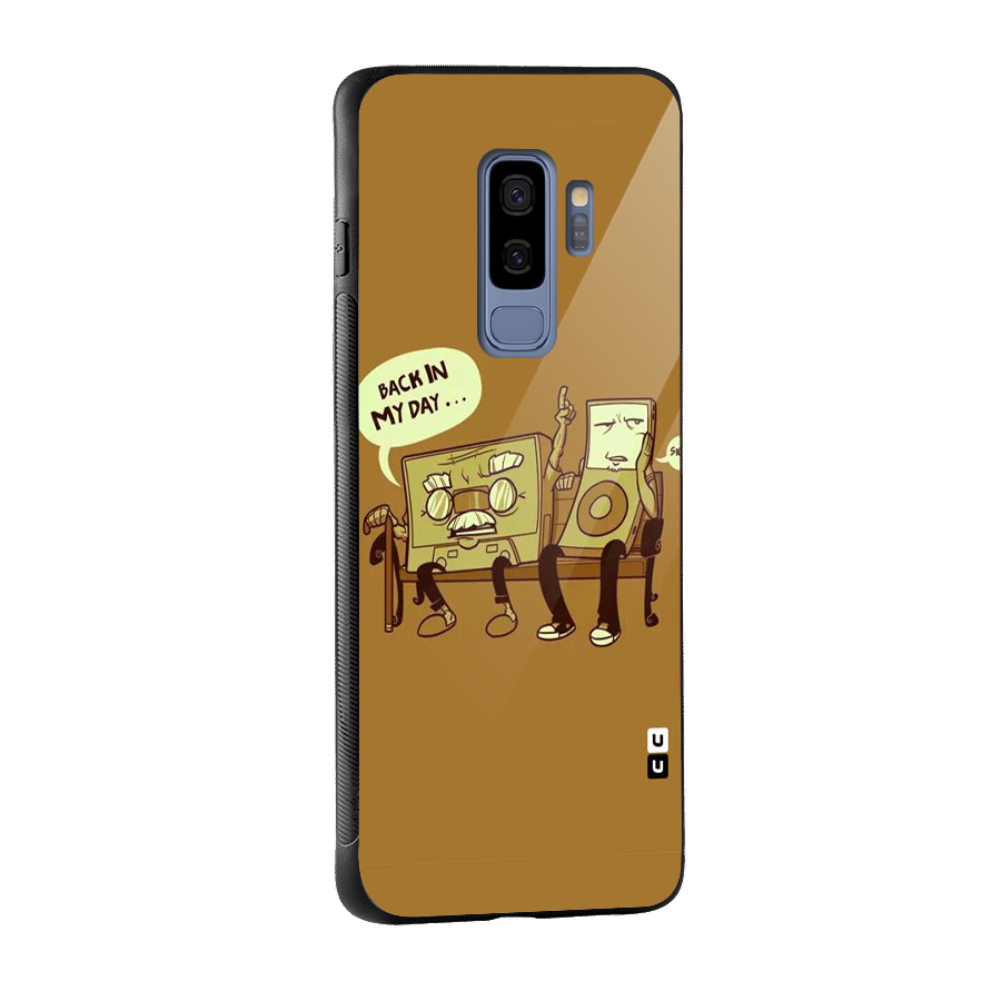 Back In Day Casette Glass Back Case for Galaxy S9 Plus