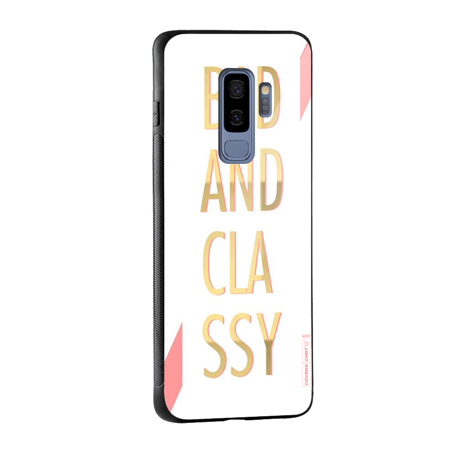 Bad And Classy Glass Back Case for Galaxy S9 Plus