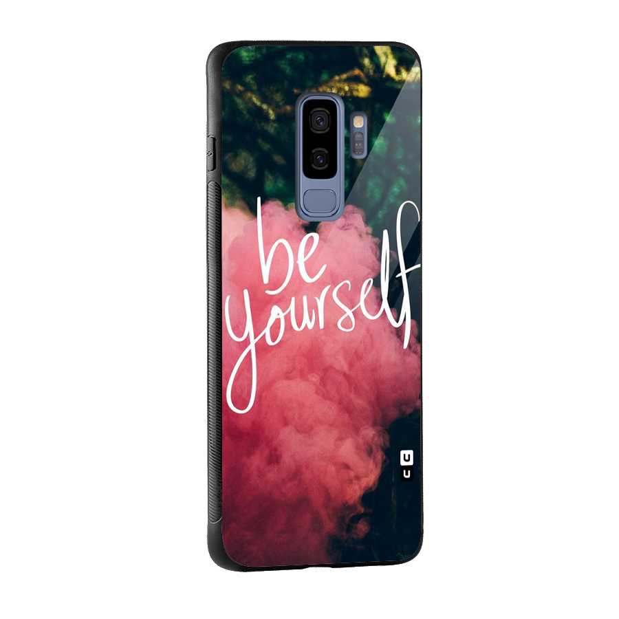 Be Yourself Greens Glass Back Case for Galaxy S9 Plus