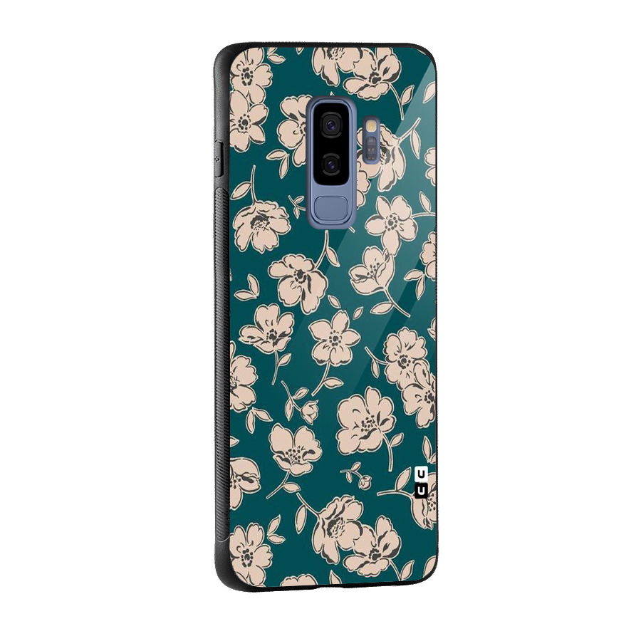 Beauty Green Bloom Glass Back Case for Galaxy S9 Plus