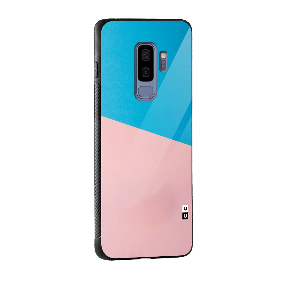 Bicolor Design Glass Back Case for Galaxy S9 Plus