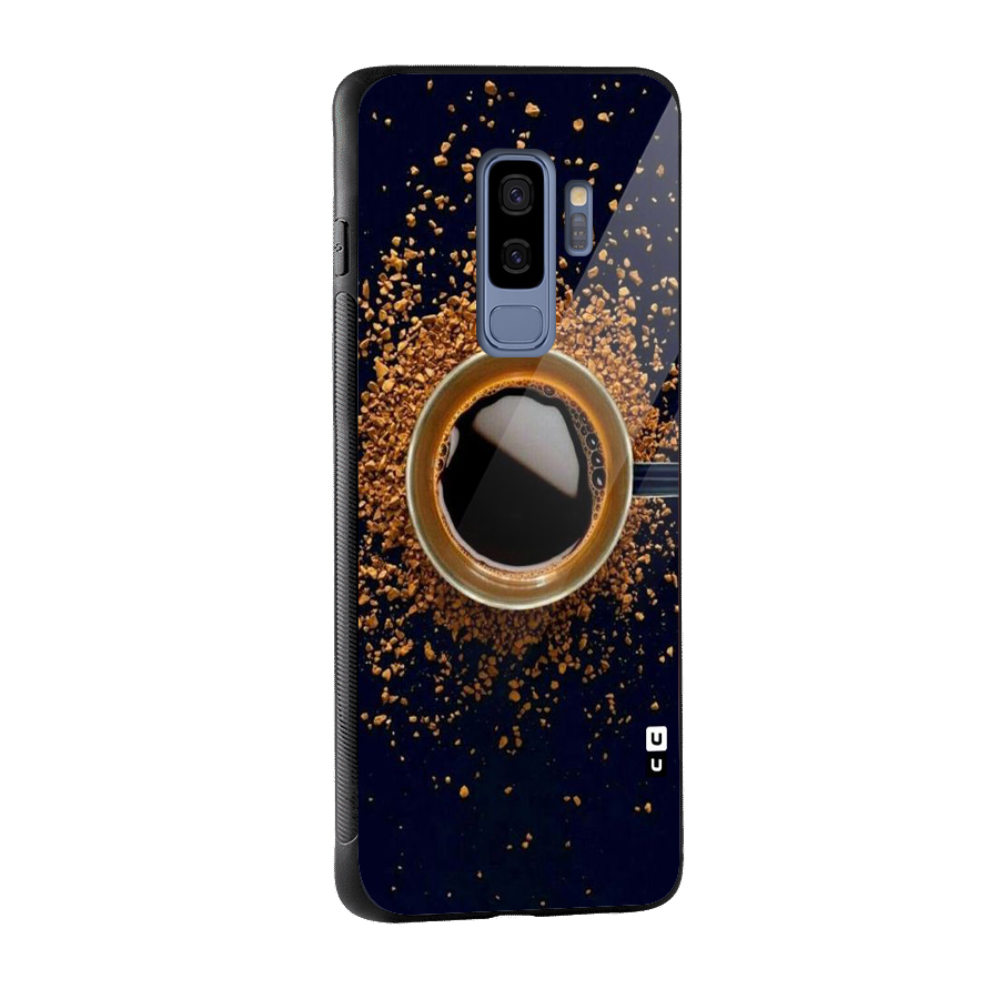 Black Coffee Glass Back Case for Galaxy S9 Plus