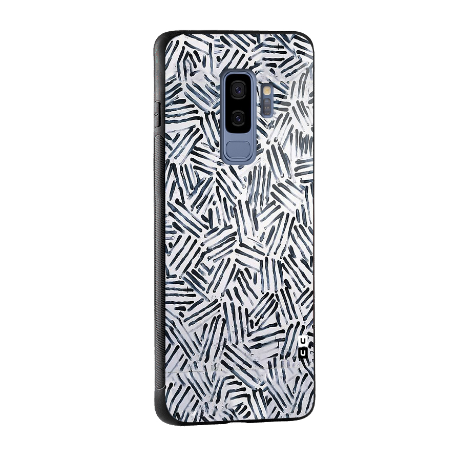 Black Tiny Uneven Glass Back Case for Galaxy S9 Plus