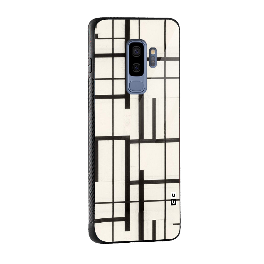 Black Unsymmetry Glass Back Case for Galaxy S9 Plus
