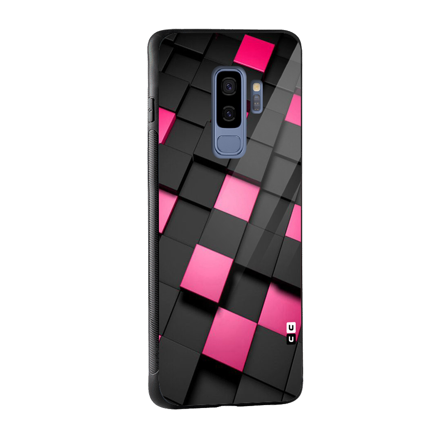 Blocks Diagonal Glass Back Case for Galaxy S9 Plus