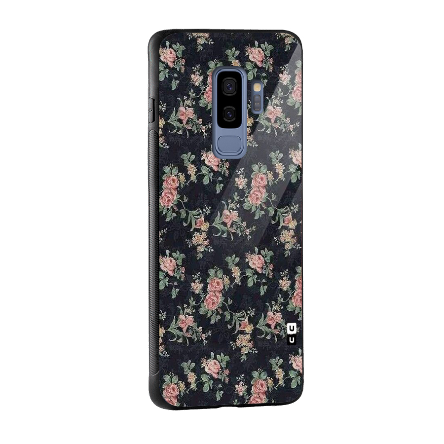Bloom Black Glass Back Case for Galaxy S9 Plus