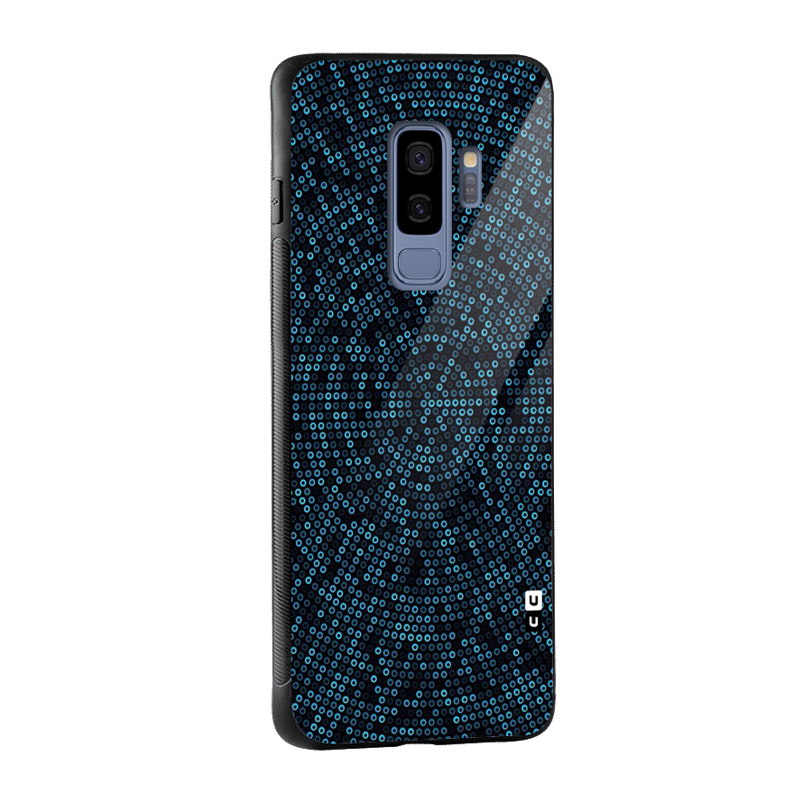 Blue Disco Lights Glass Back Case for Galaxy S9 Plus