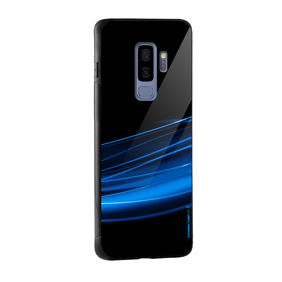 Blue Flow Glass Back Case for Galaxy S9 Plus