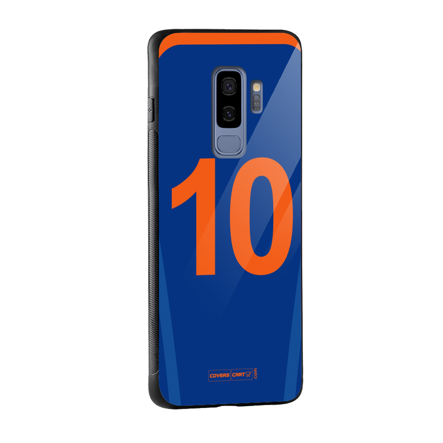 Blue Jersey Glass Back Case for Galaxy S9 Plus