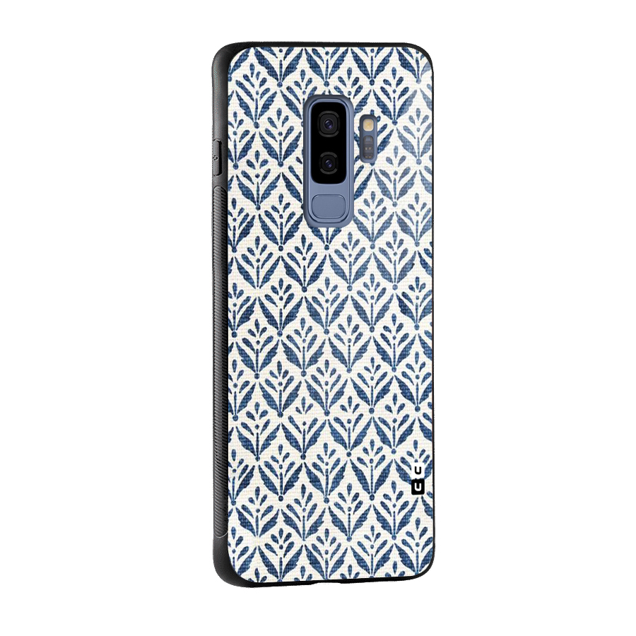 Blue Leaf Glass Back Case for Galaxy S9 Plus