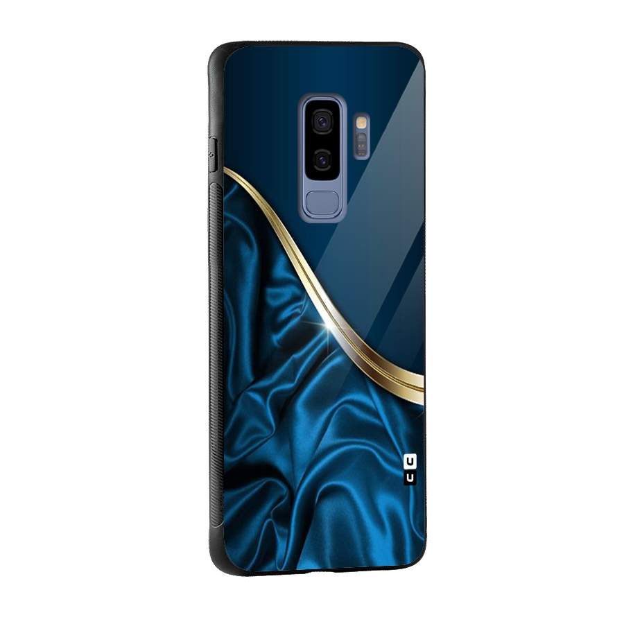 Blue Smooth Flow Glass Back Case for Galaxy S9 Plus