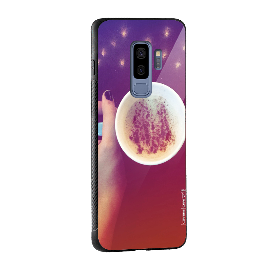 Bokeh Coffee Mug Glass Back Case for Galaxy S9 Plus