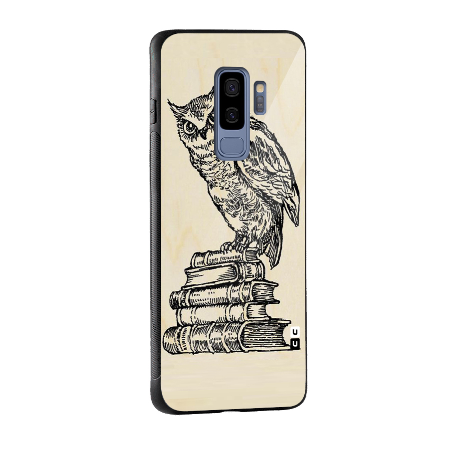 Book Owl Glass Back Case for Galaxy S9 Plus
