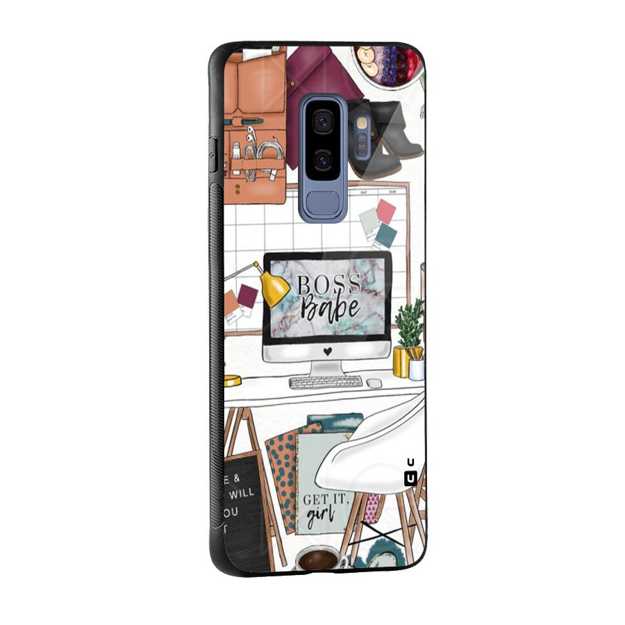 Boss Babe Glass Back Case for Galaxy S9 Plus