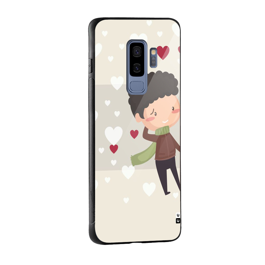 Boy in love Glass Back Case for Galaxy S9 Plus
