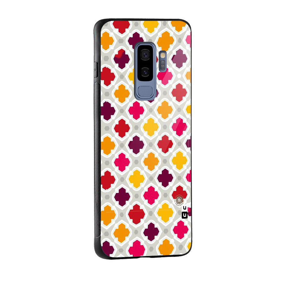 Bright Pattern Glass Back Case for Galaxy S9 Plus