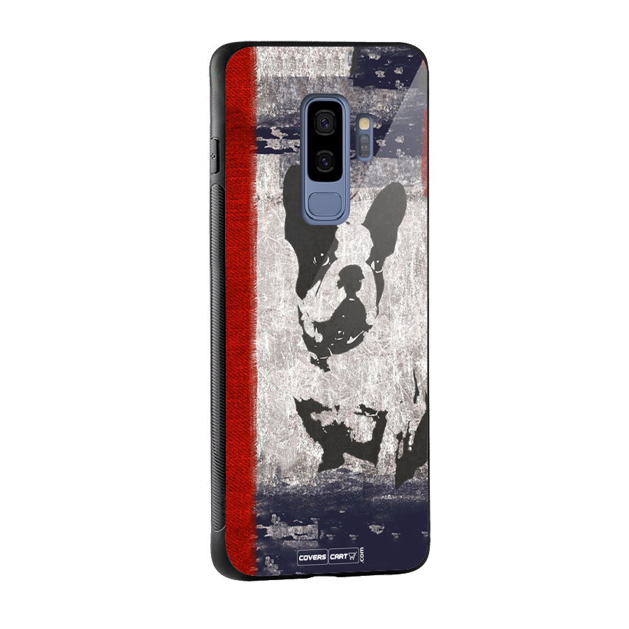 Bull Dog Glass Back Case for Galaxy S9 Plus