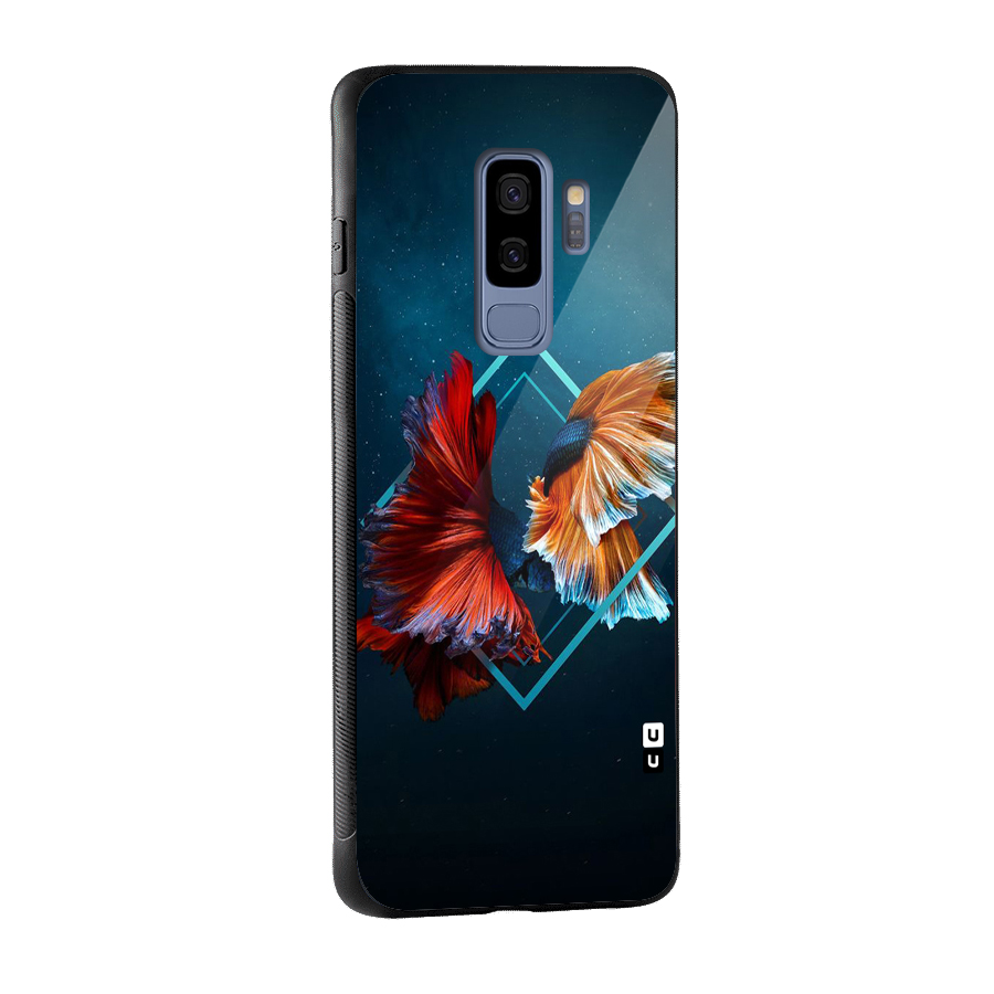 Butterfly Diamond Design Glass Back Case for Galaxy S9 Plus