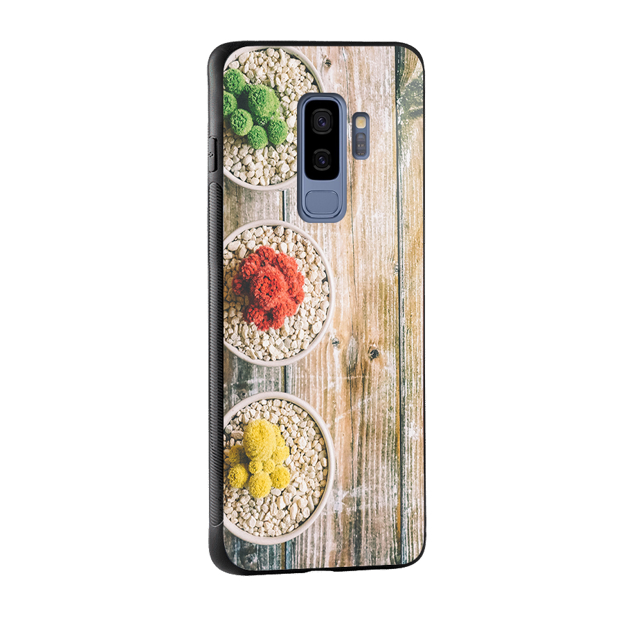 Cacti Decor Glass Back Case for Galaxy S9 Plus
