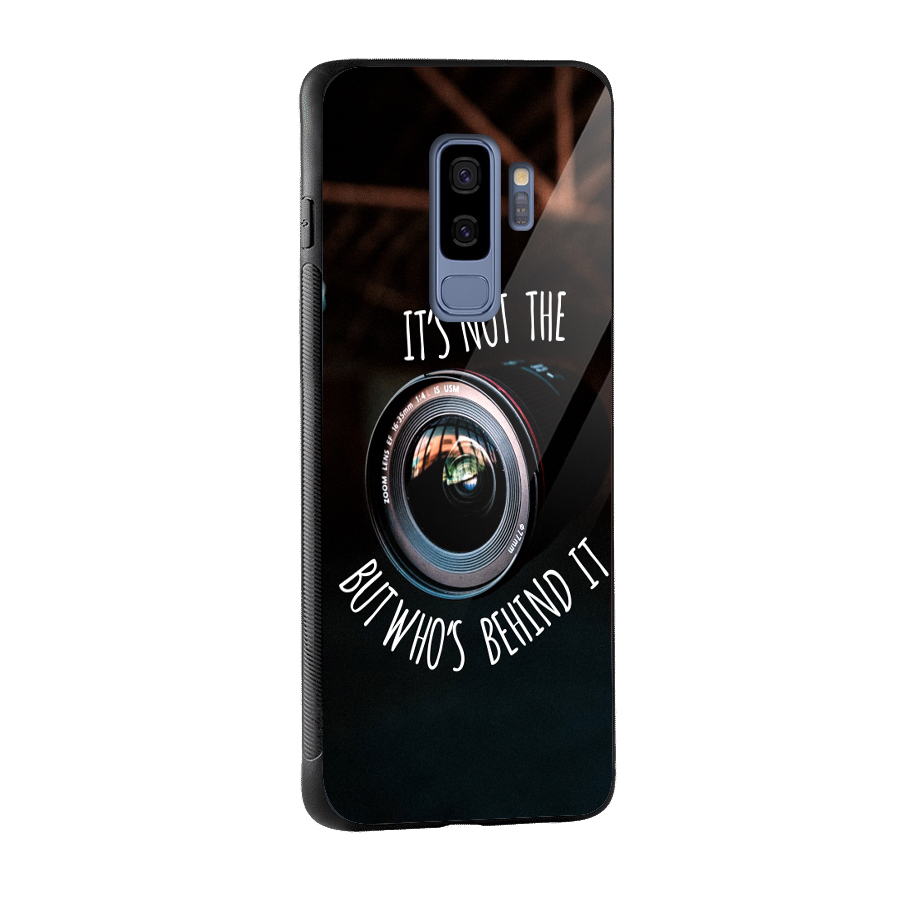 Camera Quote Glass Back Case for Galaxy S9 Plus