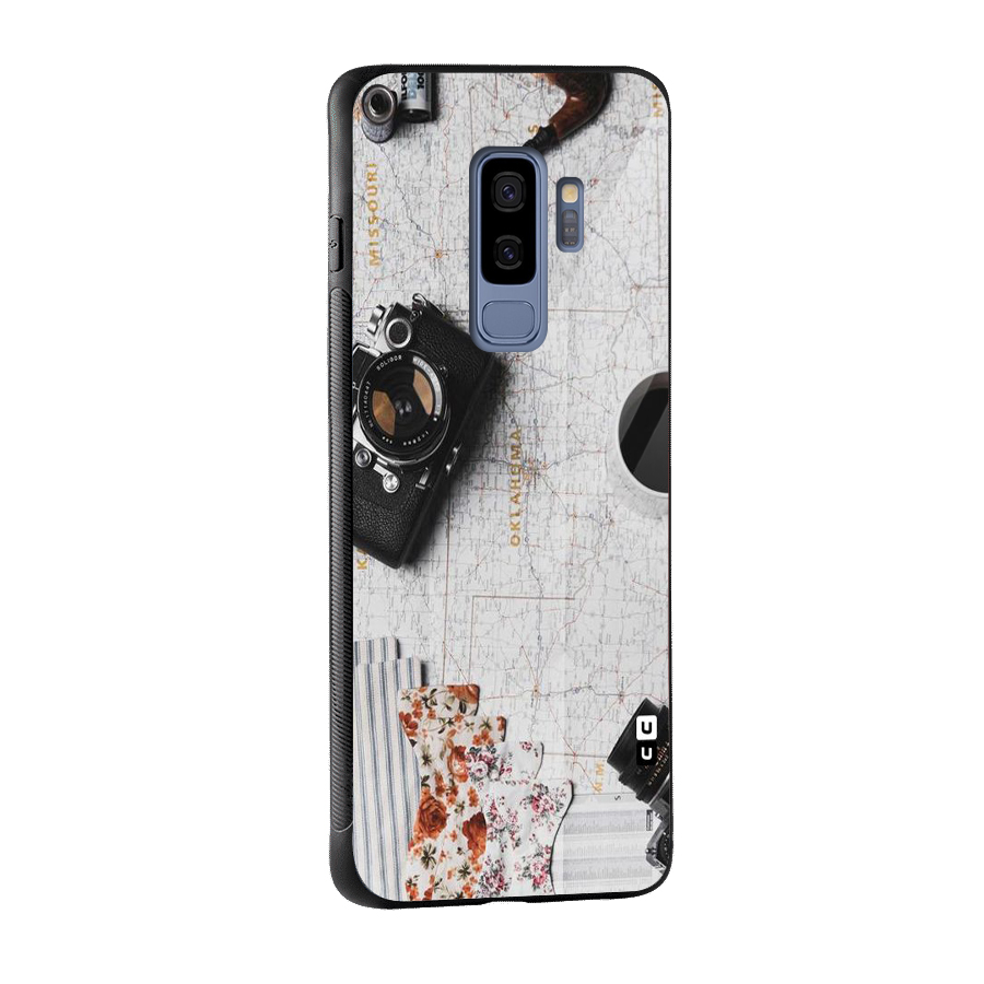 Camera Smoky Pipe Glass Back Case for Galaxy S9 Plus