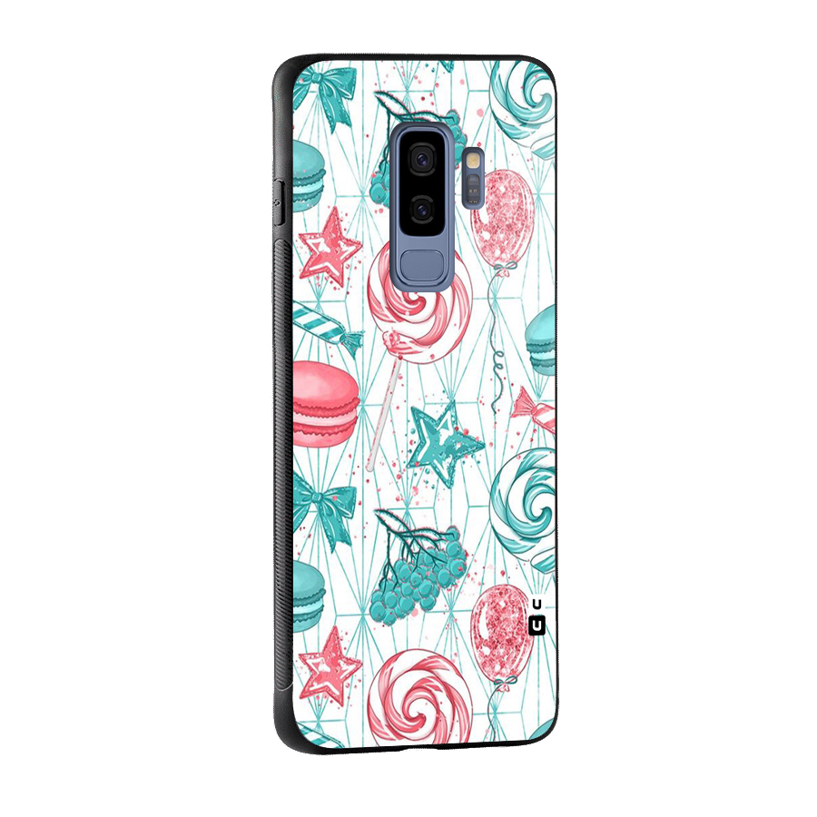 Candies And Macroons Glass Back Case for Galaxy S9 Plus