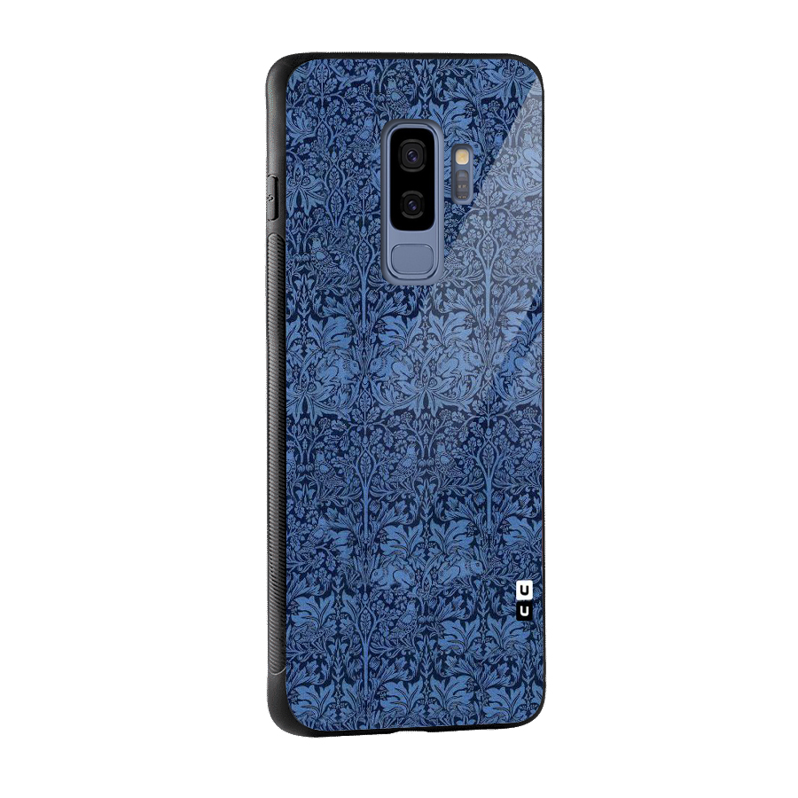 Carving Design Glass Back Case for Galaxy S9 Plus
