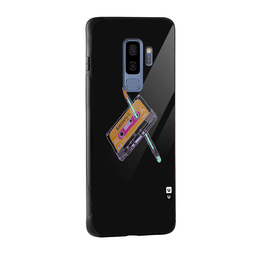 Casette Nostalgia Glass Back Case for Galaxy S9 Plus