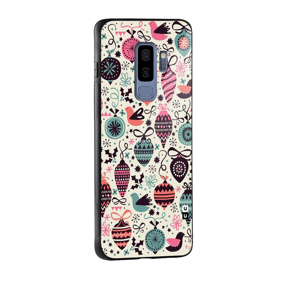 Celebration Pattern Glass Back Case for Galaxy S9 Plus