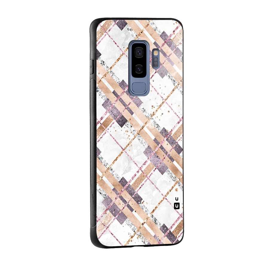 Check Trouble Glass Back Case for Galaxy S9 Plus