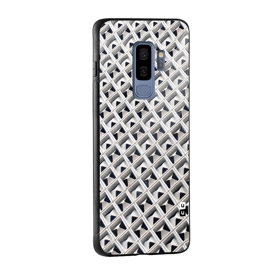 Check White Design Glass Back Case for Galaxy S9 Plus