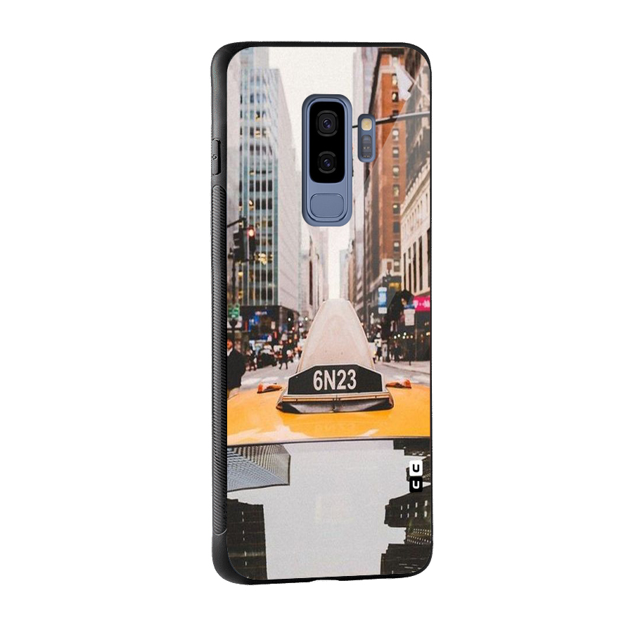 City Taxi Glass Back Case for Galaxy S9 Plus
