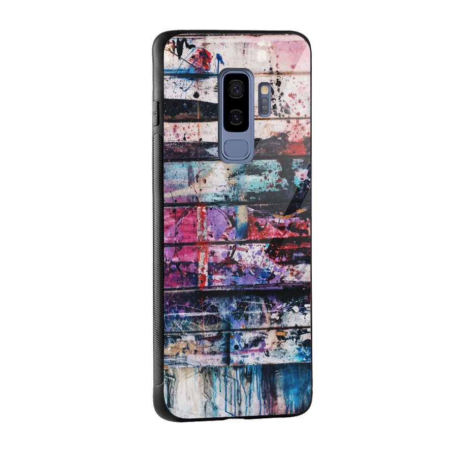 Classic Art Splash Glass Back Case for Galaxy S9 Plus