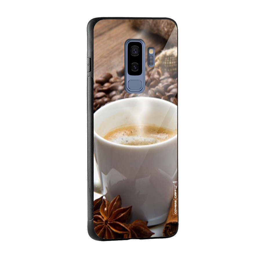 Classic Coffee Beans Glass Back Case for Galaxy S9 Plus