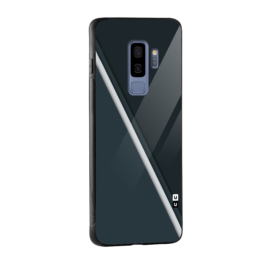 Classic Single Stripe Glass Back Case for Galaxy S9 Plus