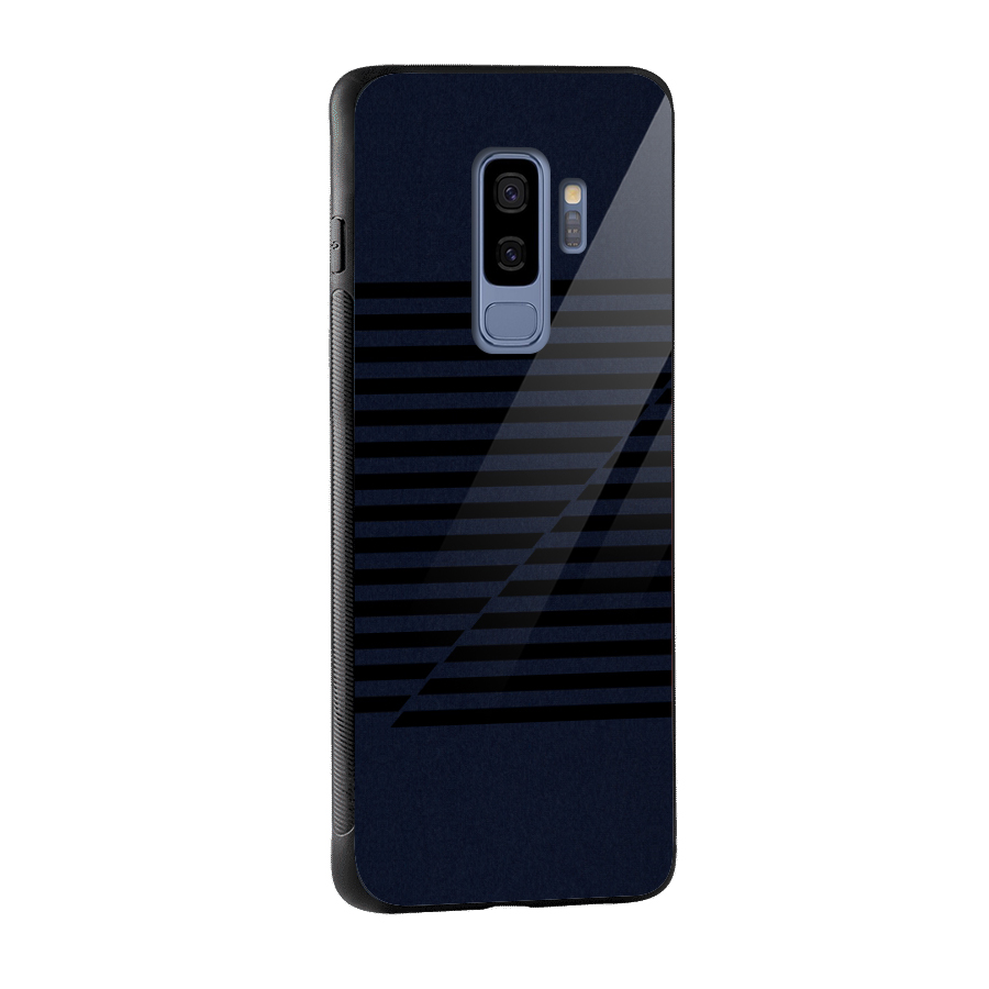 Classic Stripes Cut Glass Back Case for Galaxy S9 Plus